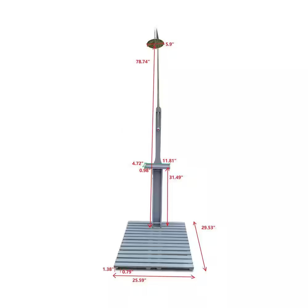 Outdoor Garden Pool Shower with Chassis Board, for Swimming Pool, Patio, Terrace