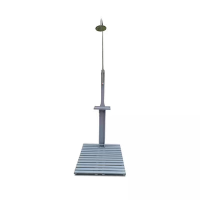 Wooden Outdoor Garden Pool Shower with Chassis Board, for Swimming Pool, Patio, Terrace, Garden, Gray