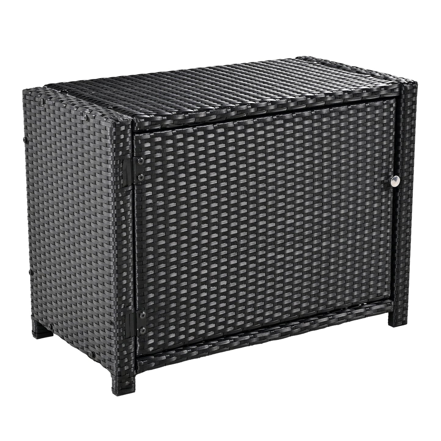 Spa Surround Furniture for Hot Tub, 74'' Hot Tub Accessories Patio Spa Frame, Rattan Sectional Sofa for Outdoor Spa with Wood Bench, Cushioned Loveseat, Storage Cabinet, Gray