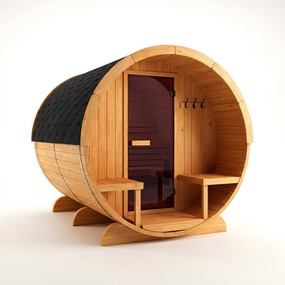 Barrel Sauna Built for Daily Recovery, Finland Pine Construction, 4.5kW Heater, ETL Certified, 3-5 Person