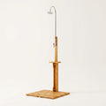 Outdoor Shower Kit Built for Poolside Use, 7.2ft Freestanding, Rotating Shower Head, Durable Fir Wood
