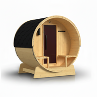 Barrel Sauna Built for Daily Recovery, Finland Pine Construction, 4.5kW Heater, ETL Certified, 3-5 Person